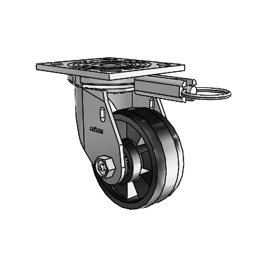 4 Series 1 1/2" Casters Top Plate Swivel Zinc with 4 x 1.5 Maxim Wheel
