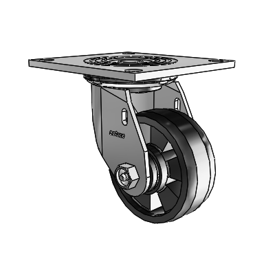 4 Series 1 1/2" Casters Top Plate Swivel Zinc with 4 x 1.5 Maxim Wheel