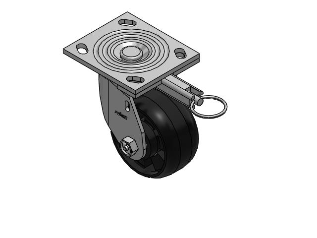 4 Series 2 Inch Wide Top Plate Swivel Caster Caster with 4 x 2 Maxim Wheel