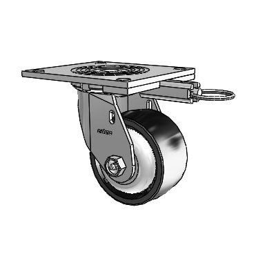 4 Series 2 Inch Wide Top Plate Swivel Caster Caster with 4 x 2 Polyolefin Wheel
