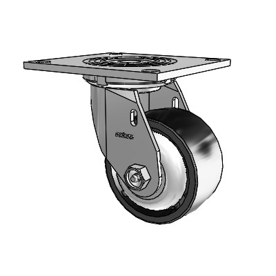 4 Series 2 Inch Wide Top Plate Swivel Caster Caster with 4 x 2 Polyolefin Wheel