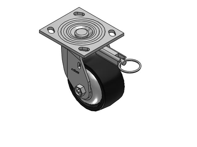 4 Series 2 Inch Wide Top Plate Swivel Caster Caster with 4 x 2 Polyolefin Wheel