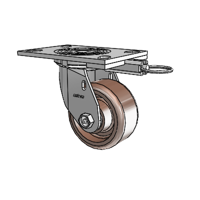4 Series 2 Inch Wide Top Plate Swivel Caster Caster with 4 x 2 Thermo Wheel