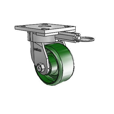 4 Series Kingpinless Casters Top Plate Swivel Caster with 4 x 2 Cast Iron wheel