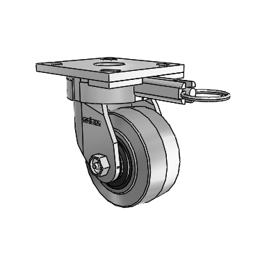 4 Series Kingpinless Casters Top Plate Swivel Caster with 4 x 2 Performa Rubber (Flat/Conductive) wheel