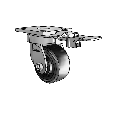 4 Series Kingpinless Casters Top Plate Swivel Caster with 4 x 2 Trans-forma LT (Flat) wheel