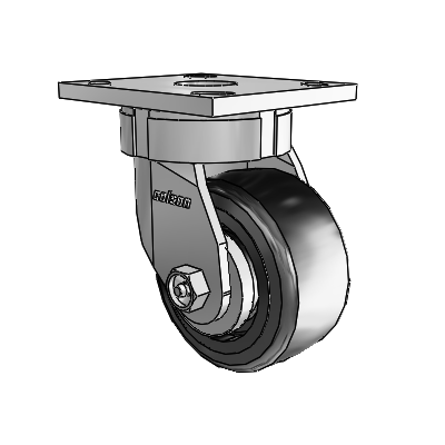 4 Series Kingpinless Casters Top Plate Swivel Caster with 4 x 2 Trans-forma LT (Flat) wheel