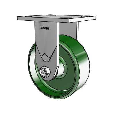4 Series 2 Inch Wide Casters Top Plate Rigid with 5 x 2 Cast Iron Wheel