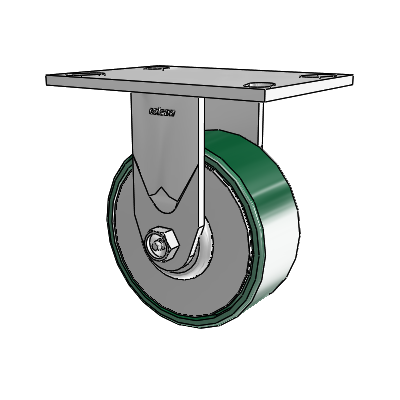 4 Series 2 Inch Wide Casters Top Plate Rigid Caster with 5 x 2 Forged Steel Wheel
