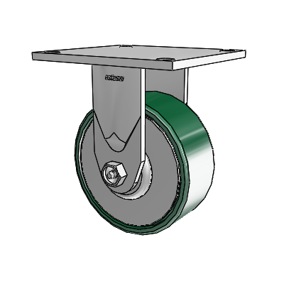4 Series 2 Inch Wide Casters Top Plate Rigid Caster with 5 x 2 Forged Steel Wheel
