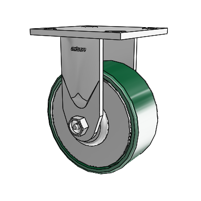4 Series 2 Inch Wide Casters Top Plate Rigid Caster with 5 x 2 Forged Steel Wheel