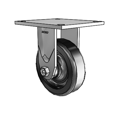 4 Series 1 1/2" Casters Top Plate Rigid Zinc with 5 x 1.5 Phenolic Wheel