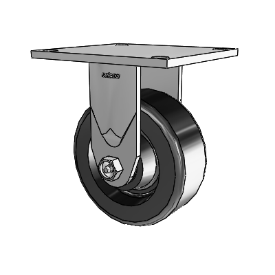 4 Series 2 Inch Wide Casters Top Plate Rigid Caster with 5 x 2 Phenolic Wheel