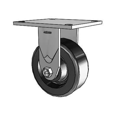 4 Series 2 Inch Wide Casters Top Plate Rigid Caster with 5 x 2 Phenolic Wheel