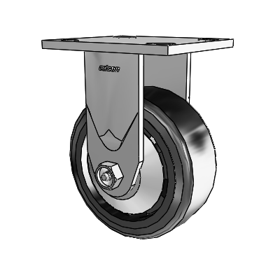 4 Series 2 Inch Wide Casters Top Plate Rigid Caster with 5 x 2 Trans-forma LT (Flat) Wheel