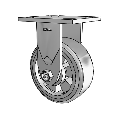 4 Series 2 Inch Wide Casters Top Plate Rigid Caster with 5 x 2 Trans-forma (Flat) Wheel
