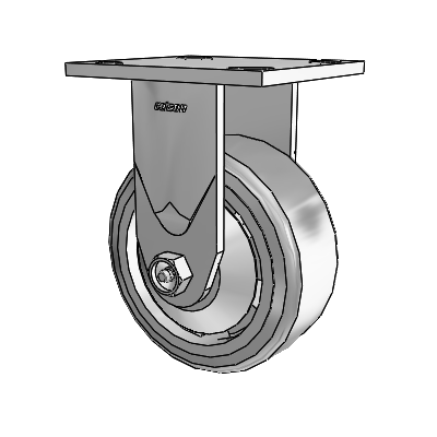 4 Series 2 Inch Wide Casters Top Plate Rigid Caster with 5 x 2 Trans-forma HD (Flat) Wheel