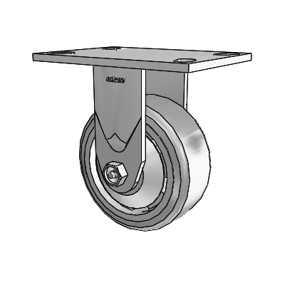4 Series 2 Inch Wide Casters Top Plate Rigid Caster with 5 x 2 Trans-forma HD (Flat) Wheel