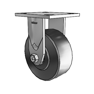 4 Series Kingpinless Casters Top Plate Rigid Caster with 5 x 2 Commander HD wheel