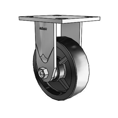 4 Series 1 1/2" Casters Top Plate Rigid Zinc with 5 x 1.5 Polyolefin Wheel
