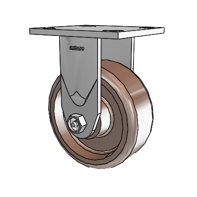 4 Series 2 Inch Wide Casters Top Plate Rigid Caster with 5 x 2 Thermo Wheel