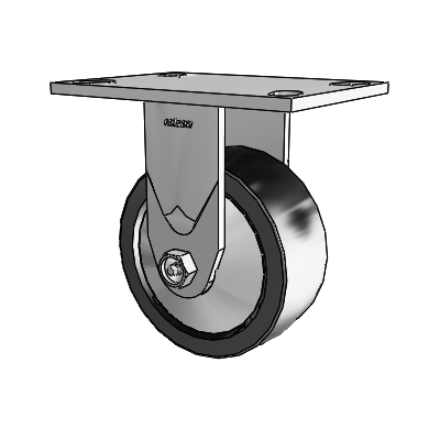 4 Series 2 Inch Wide Casters Top Plate Rigid Caster with 5 x 2 Polyolefin Wheel