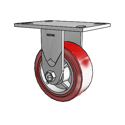 4 Series 2 Inch Wide Casters Top Plate Rigid Caster with 5 x 2 Polyurethane HI-TECH Wheel