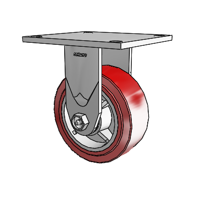 4 Series 2 Inch Wide Casters Top Plate Rigid Caster with 5 x 2 Polyurethane HI-TECH Wheel