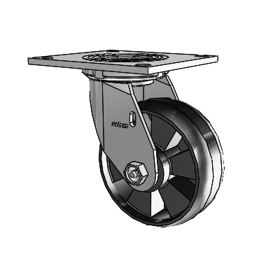 4 Series 2 Inch Wide Top Plate Swivel Caster Caster with 5 x 2 Maxim Wheel