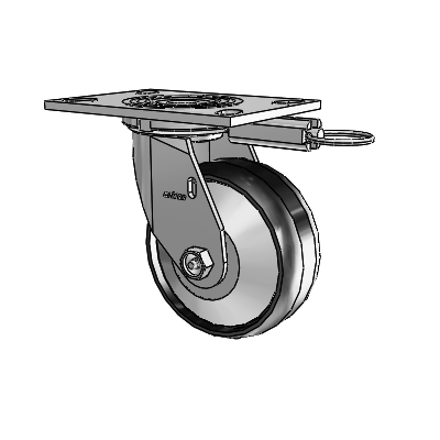 4 Series 2 Inch Wide Top Plate Swivel Caster Caster with 5 x 2 Maxim Wheel