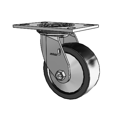 4 Series 2 Inch Wide Top Plate Swivel Caster Caster with 5 x 2 Polyolefin Wheel