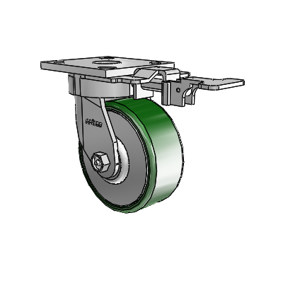 4 Series Kingpinless Casters Top Plate Swivel Caster with 5 x 2 Cast Iron wheel