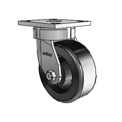4 Series Kingpinless Casters Top Plate Swivel Caster with 5 x 2 Phenolic wheel