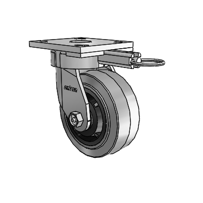 4 Series Kingpinless Casters Top Plate Swivel Caster with 5 x 2 Performa Rubber (Flat/Conductive) wheel