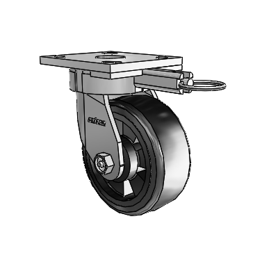 4 Series Kingpinless Casters Top Plate Swivel Caster with 5 x 2 Trans-forma LT (Flat) wheel
