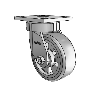 4 Series Kingpinless Casters Top Plate Swivel Caster with 5 x 2 Trans-forma (Flat) wheel