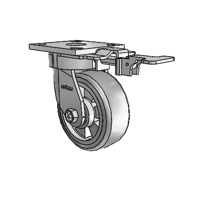 4 Series Kingpinless Casters Top Plate Swivel Caster with 5 x 2 Trans-forma (Flat) wheel