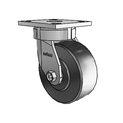 4 Series Kingpinless Casters Top Plate Swivel Caster with 5 x 2 Commander HD wheel