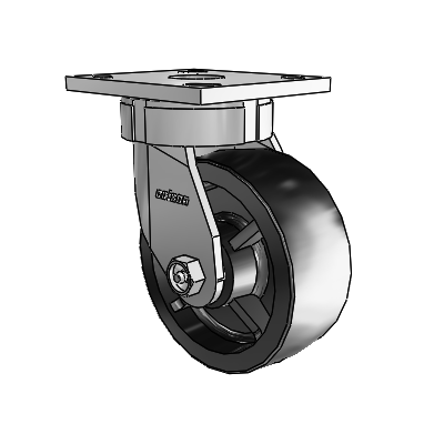 4 Series Kingpinless Casters Top Plate Swivel Caster with 5 x 2 Polyolefin wheel