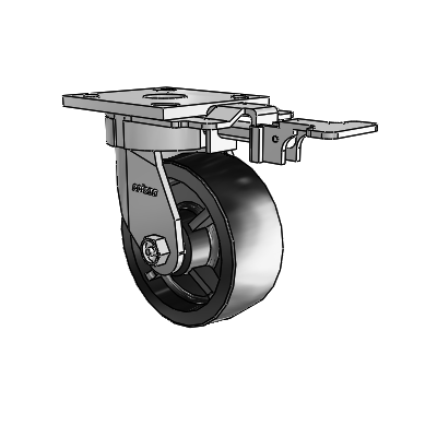 4 Series Kingpinless Casters Top Plate Swivel Caster with 5 x 2 Polyolefin wheel