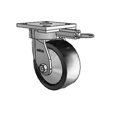 4 Series Kingpinless Casters Top Plate Swivel Caster with 5 x 2 Polyolefin wheel