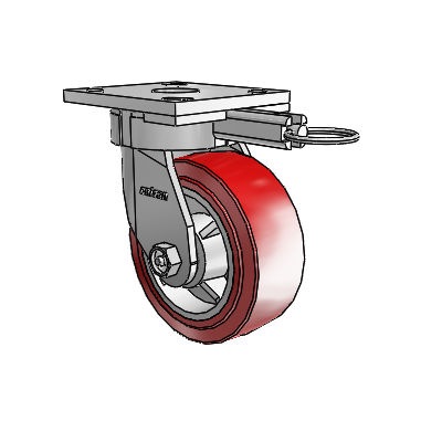 4 Series Kingpinless Casters Top Plate Swivel Caster with 5 x 2 Polyurethane HI-TECH wheel