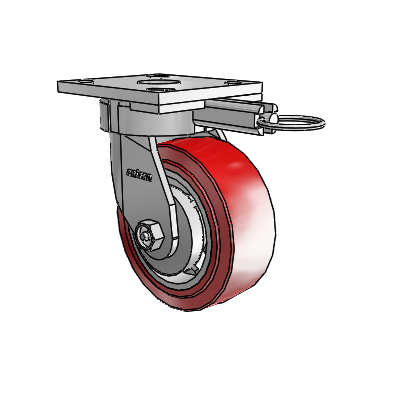 4 Series Kingpinless Casters Top Plate Swivel Caster with 5 x 2 Polyurethane HI-TECH wheel