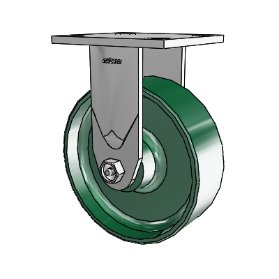 4 Series 2 Inch Wide Casters Top Plate Rigid with 6 x 2 Forged Steel Wheel