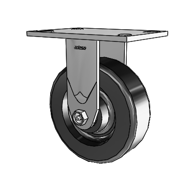 4 Series 2 Inch Wide Casters Top Plate Rigid Caster with 6 x 2 Phenolic Wheel