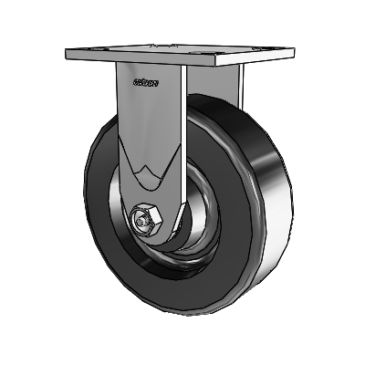 4 Series 2 Inch Wide Casters Top Plate Rigid Caster with 6 x 2 Phenolic Wheel