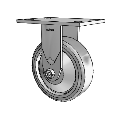 4 Series 2 Inch Wide Casters Top Plate Rigid Caster with 6 x 2 Trans-forma (Flat) Wheel