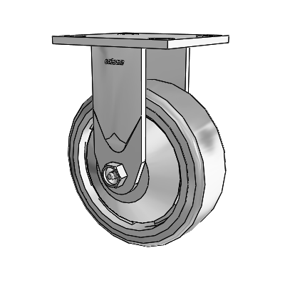 4 Series 2 Inch Wide Casters Top Plate Rigid Caster with 6 x 2 Trans-forma (Flat) Wheel