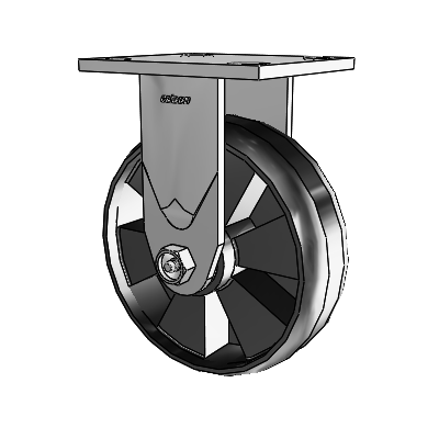 4 Series 2 Inch Wide Casters Top Plate Rigid Caster with 6 x 2 Maxim Wheel