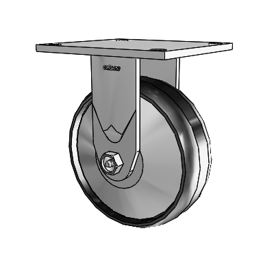 4 Series 2 Inch Wide Casters Top Plate Rigid Caster with 6 x 2 Maxim Wheel